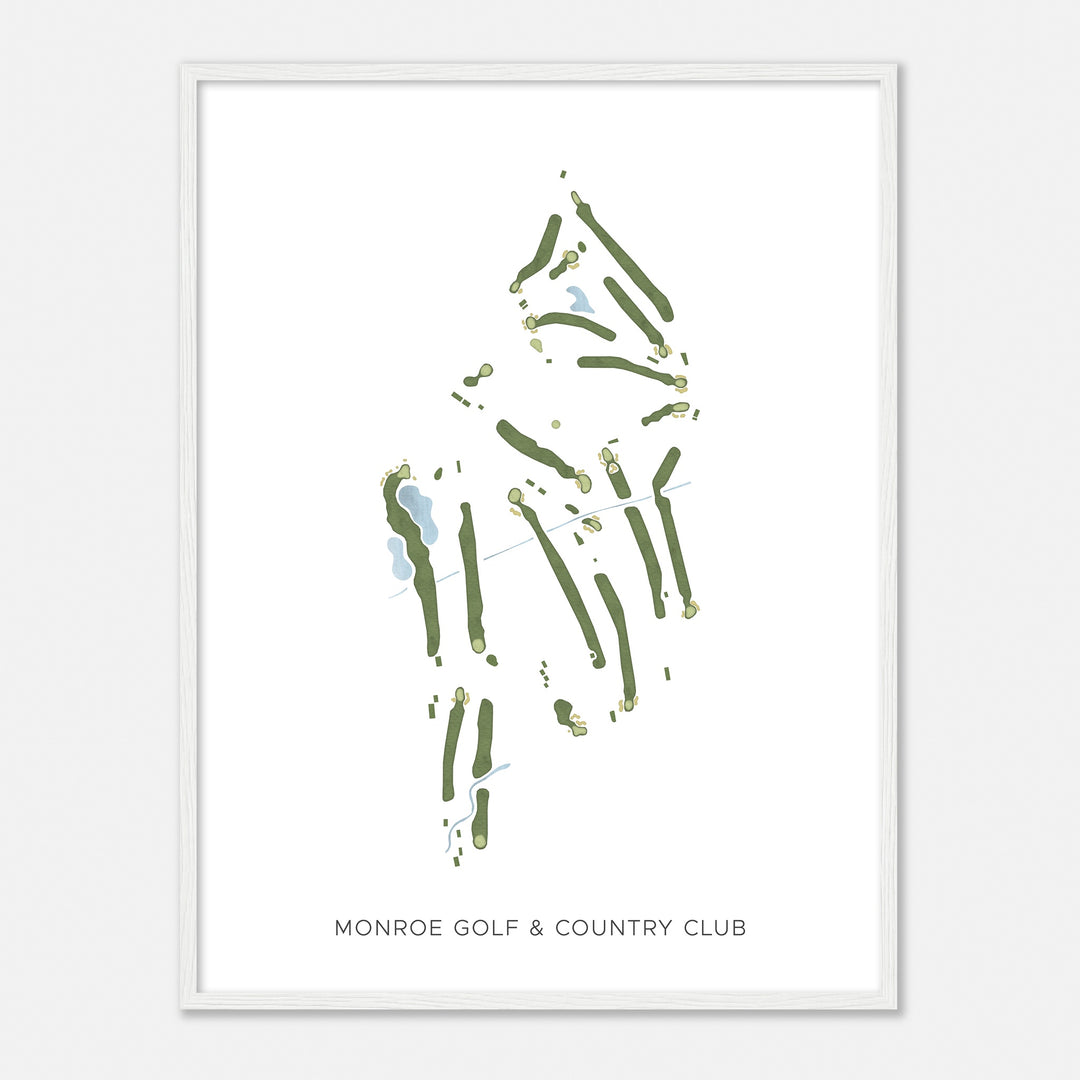 Print of Monroe Golf & Country Club Modern Map