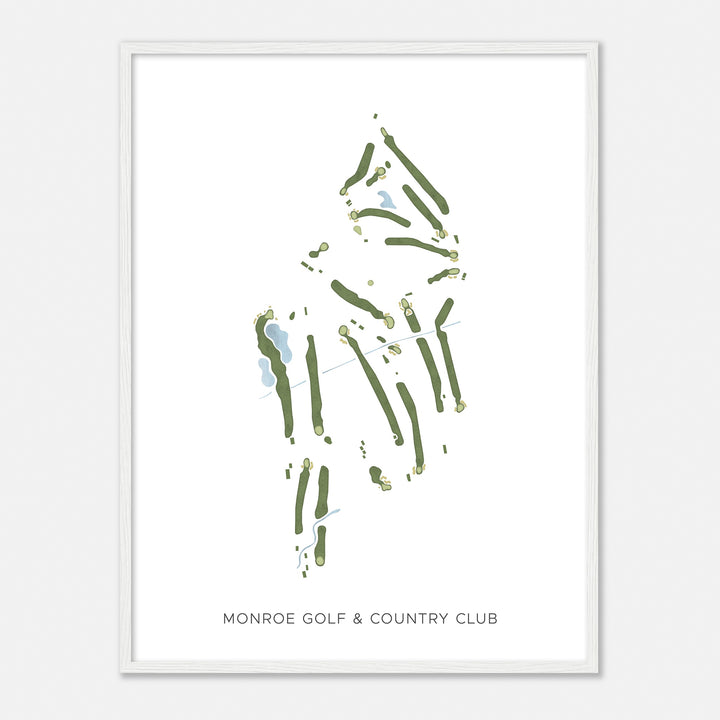 Print of Monroe Golf & Country Club Modern Map