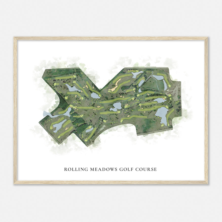 Print of Rolling Meadows Golf Course Classic Map