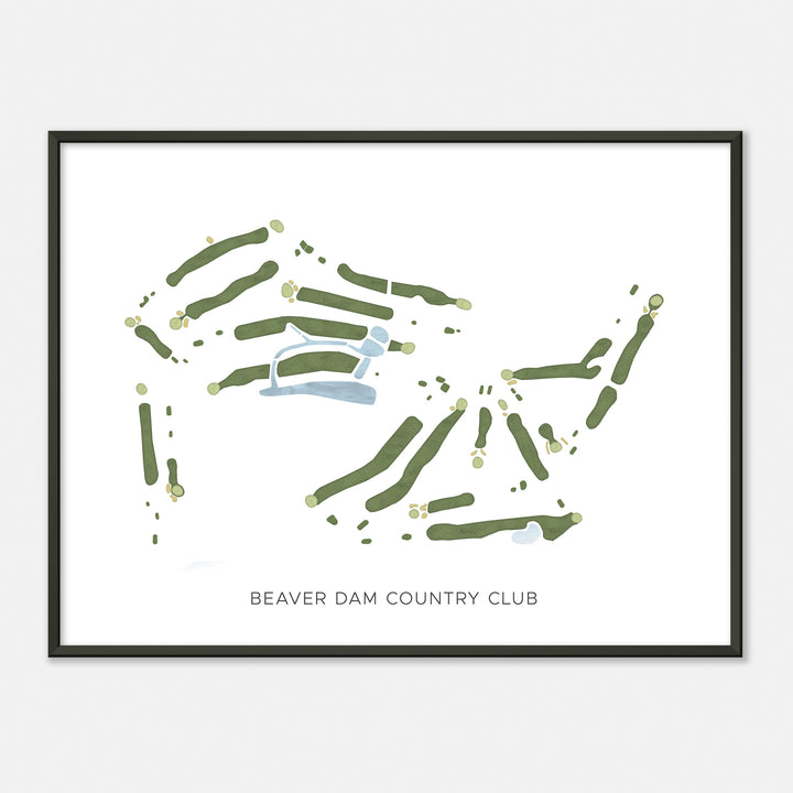 Print of Beaver Dam Country Club Modern Map