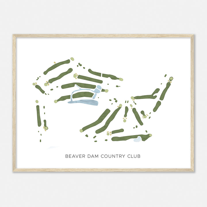Print of Beaver Dam Country Club Modern Map