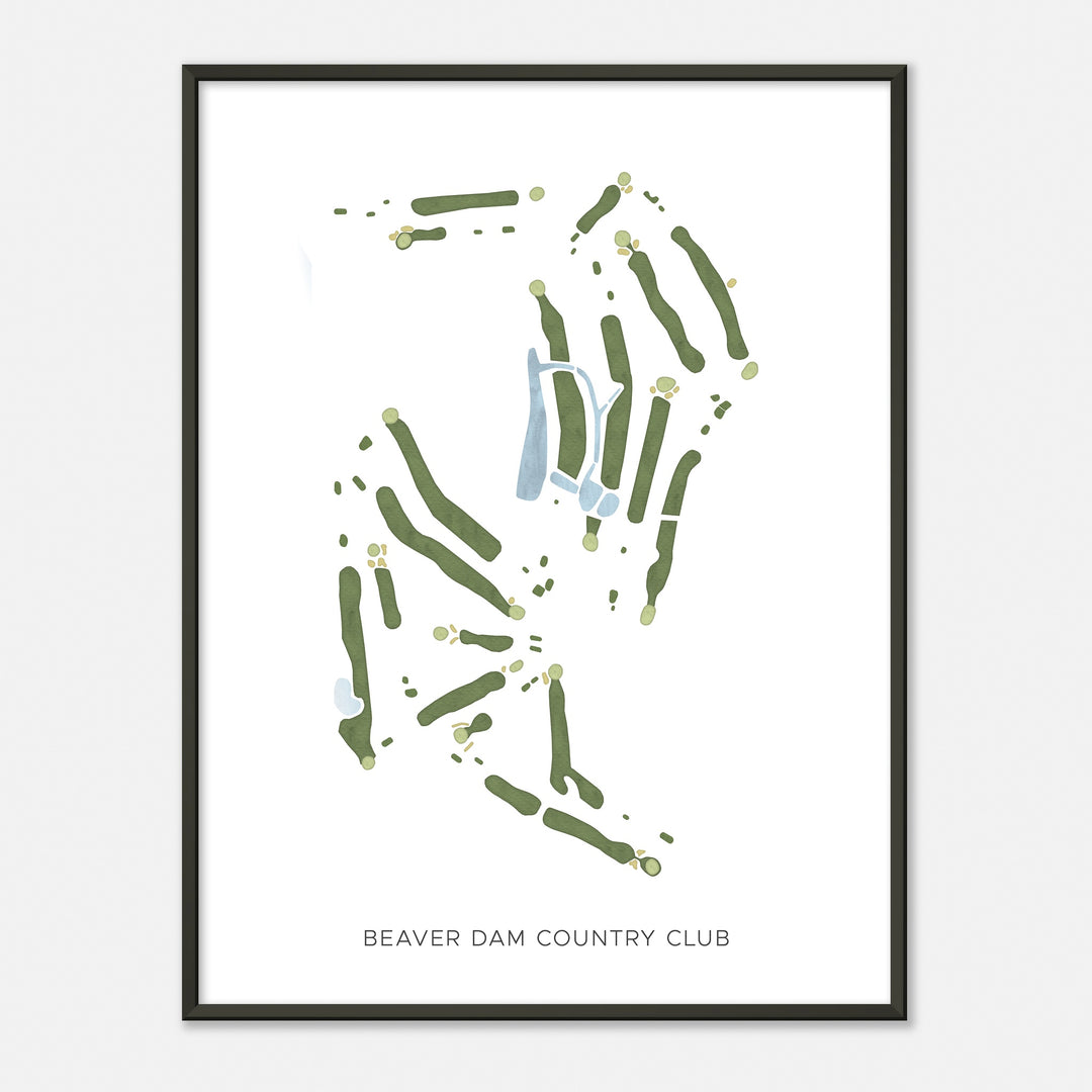 Print of Beaver Dam Country Club Modern Map