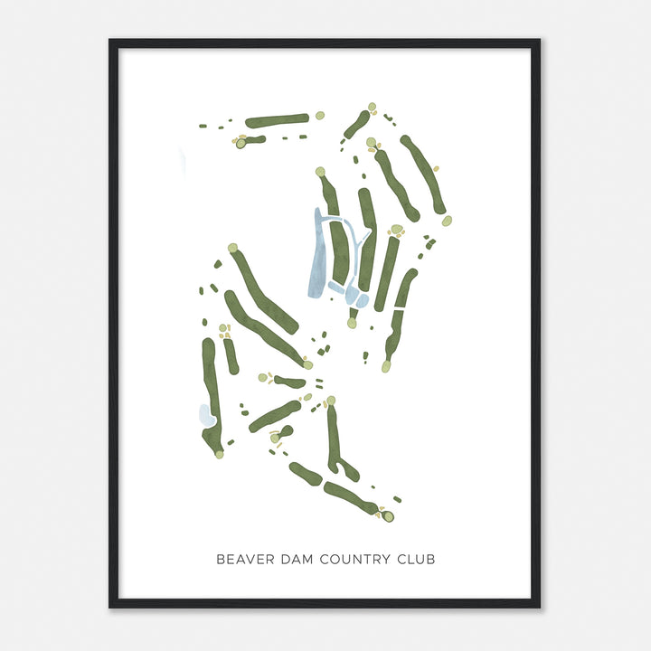 Print of Beaver Dam Country Club Modern Map