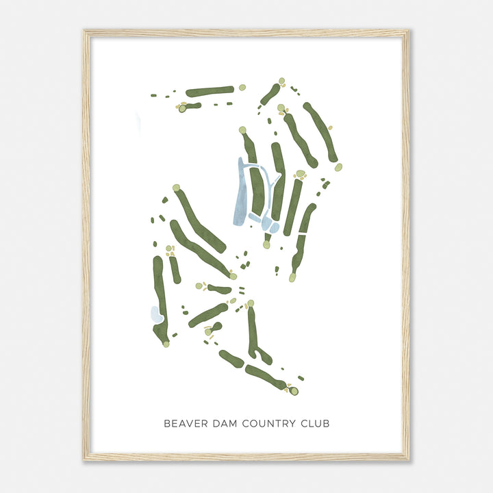 Print of Beaver Dam Country Club Modern Map