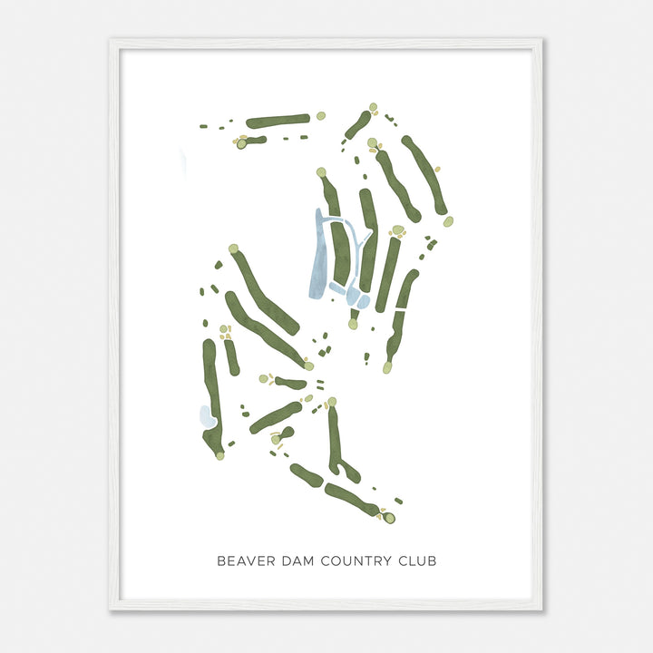 Print of Beaver Dam Country Club Modern Map