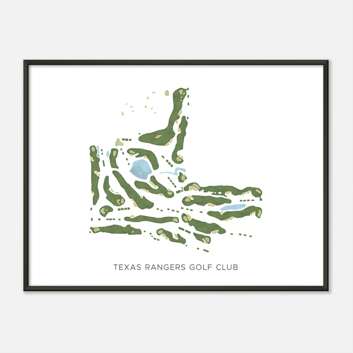 Print of Texas Rangers Golf Club Modern Map