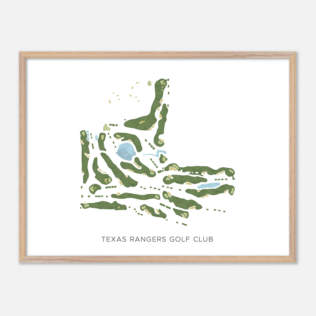 Print of Texas Rangers Golf Club Modern Map