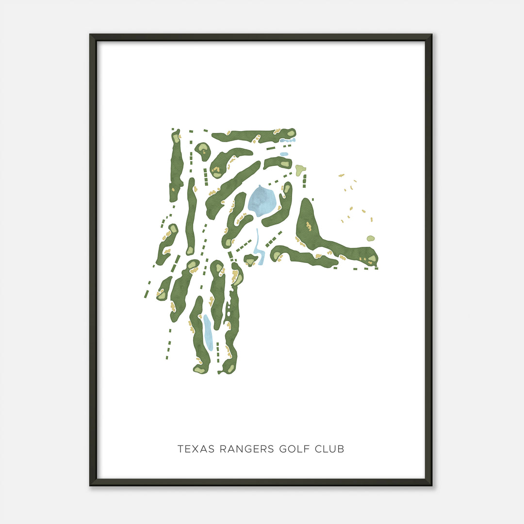 Print of Texas Rangers Golf Club Modern Map