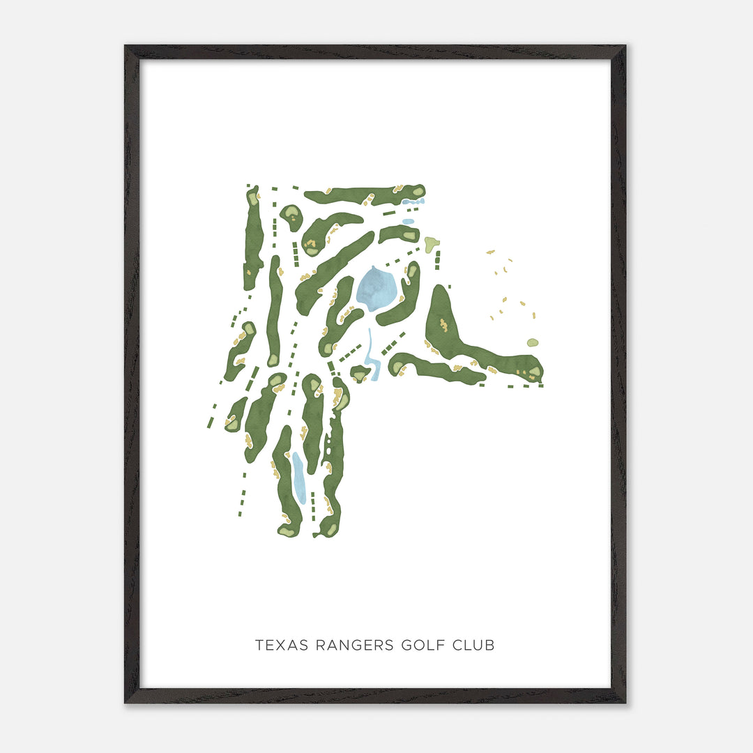 Print of Texas Rangers Golf Club Modern Map