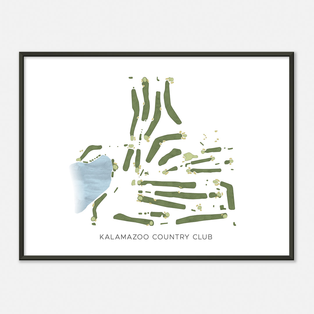 Print of Kalamazoo Country Club Modern Map