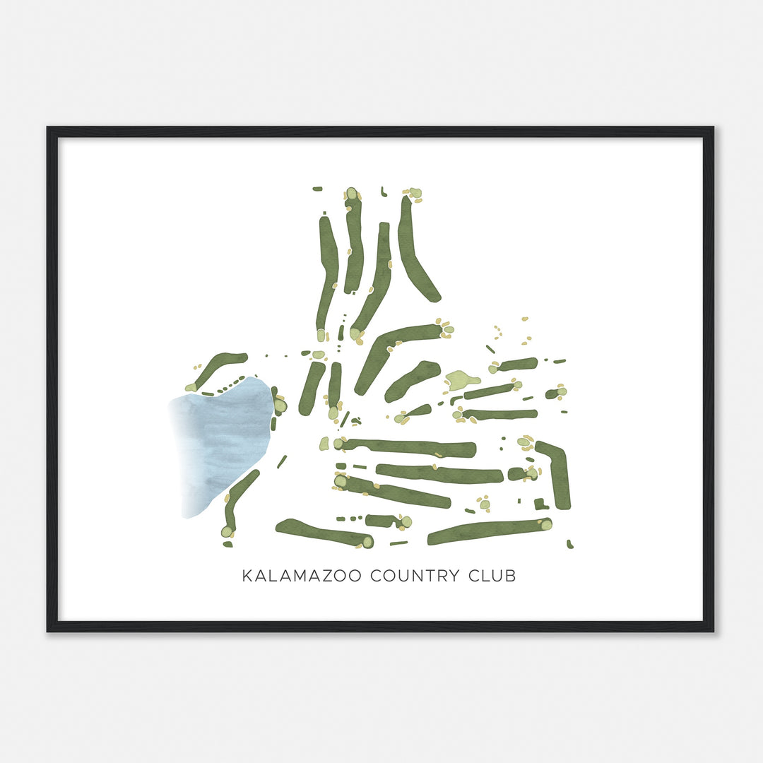 Print of Kalamazoo Country Club Modern Map