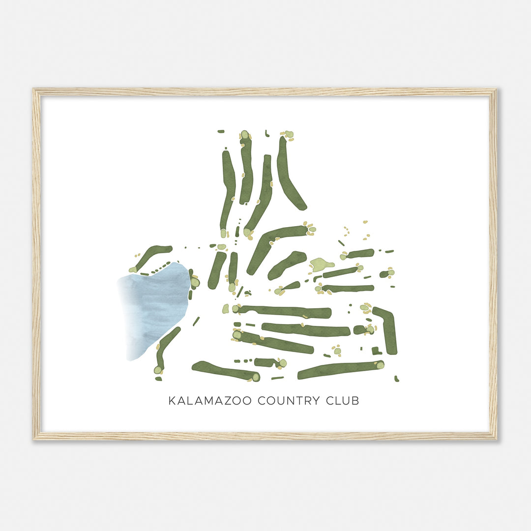 Print of Kalamazoo Country Club Modern Map