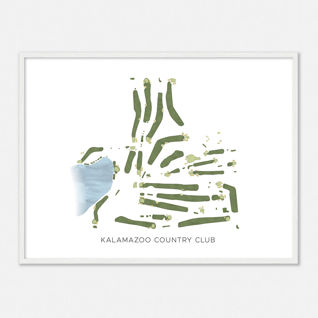 Print of Kalamazoo Country Club Modern Map