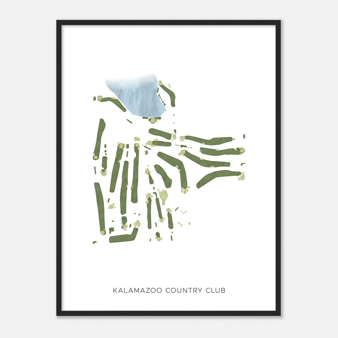 Print of Kalamazoo Country Club Modern Map