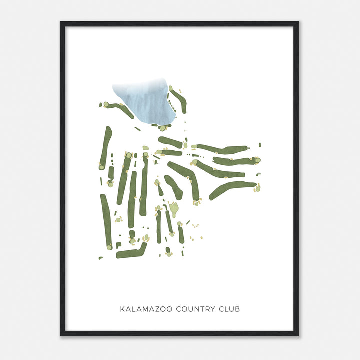 Print of Kalamazoo Country Club Modern Map