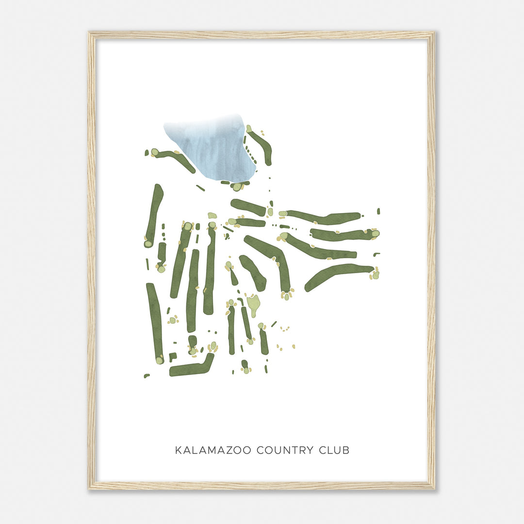 Print of Kalamazoo Country Club Modern Map
