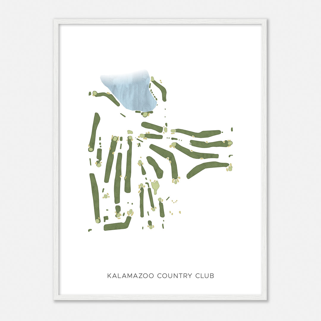 Print of Kalamazoo Country Club Modern Map