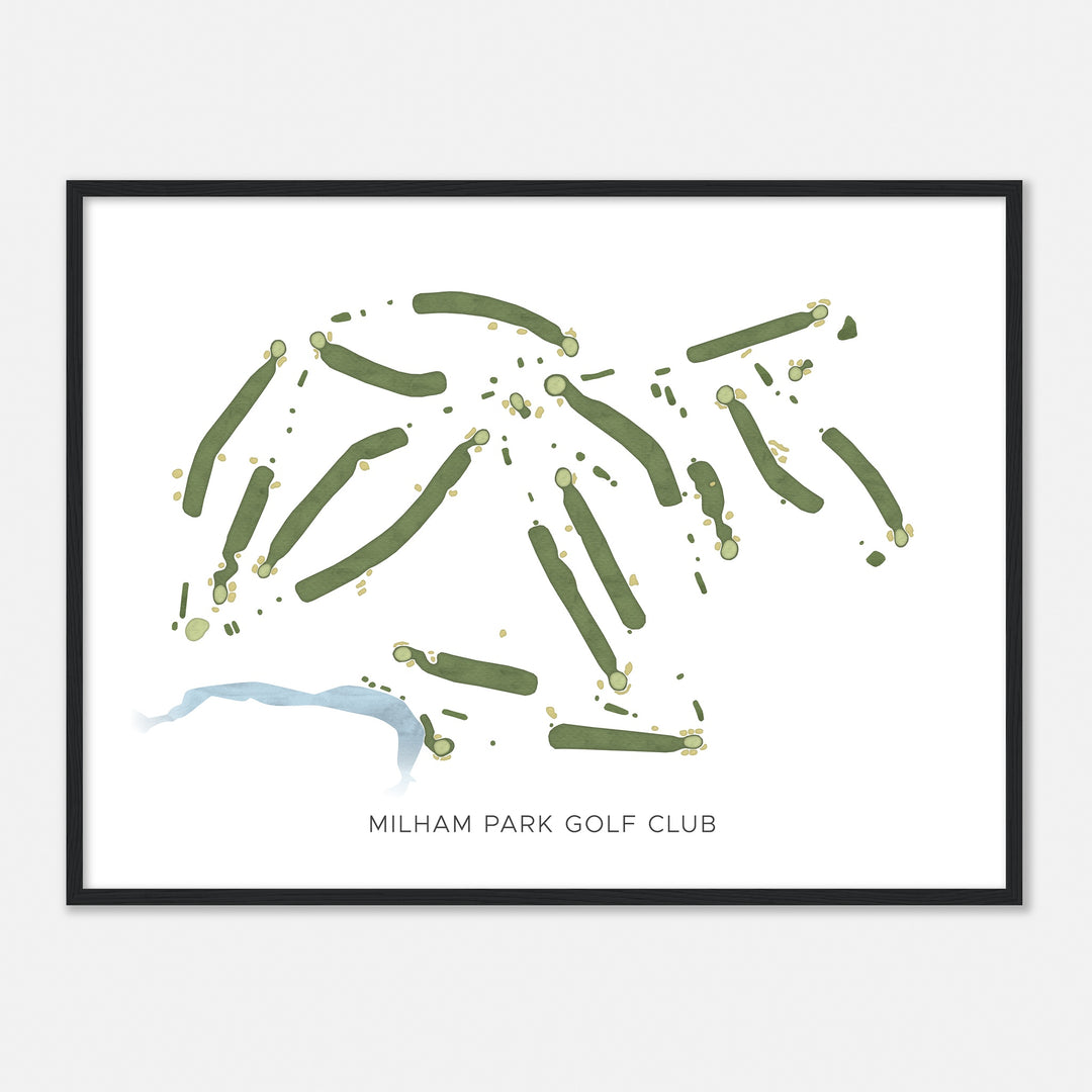 Print of Milham Park Golf Club Modern Map