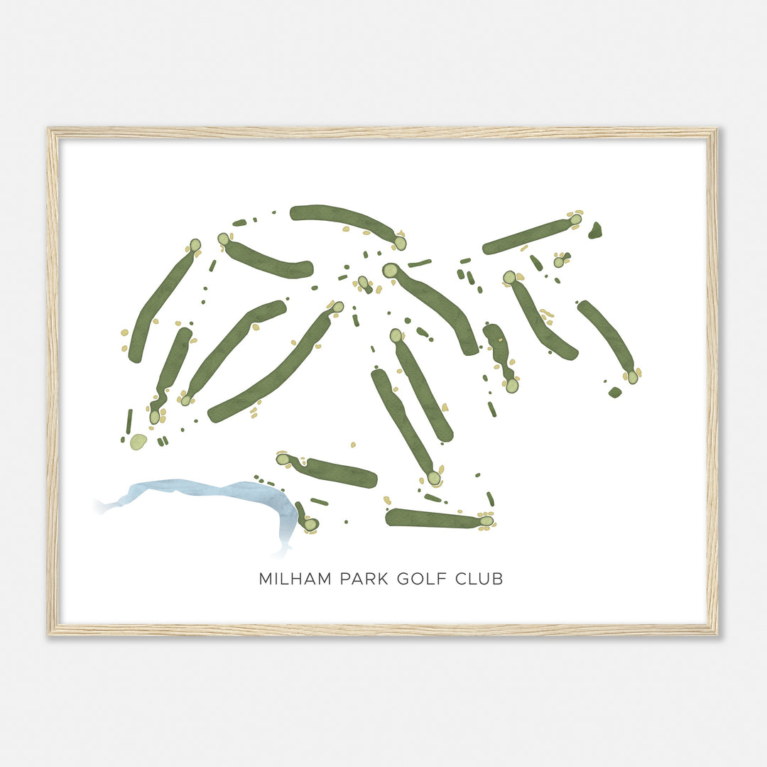 Print of Milham Park Golf Club Modern Map