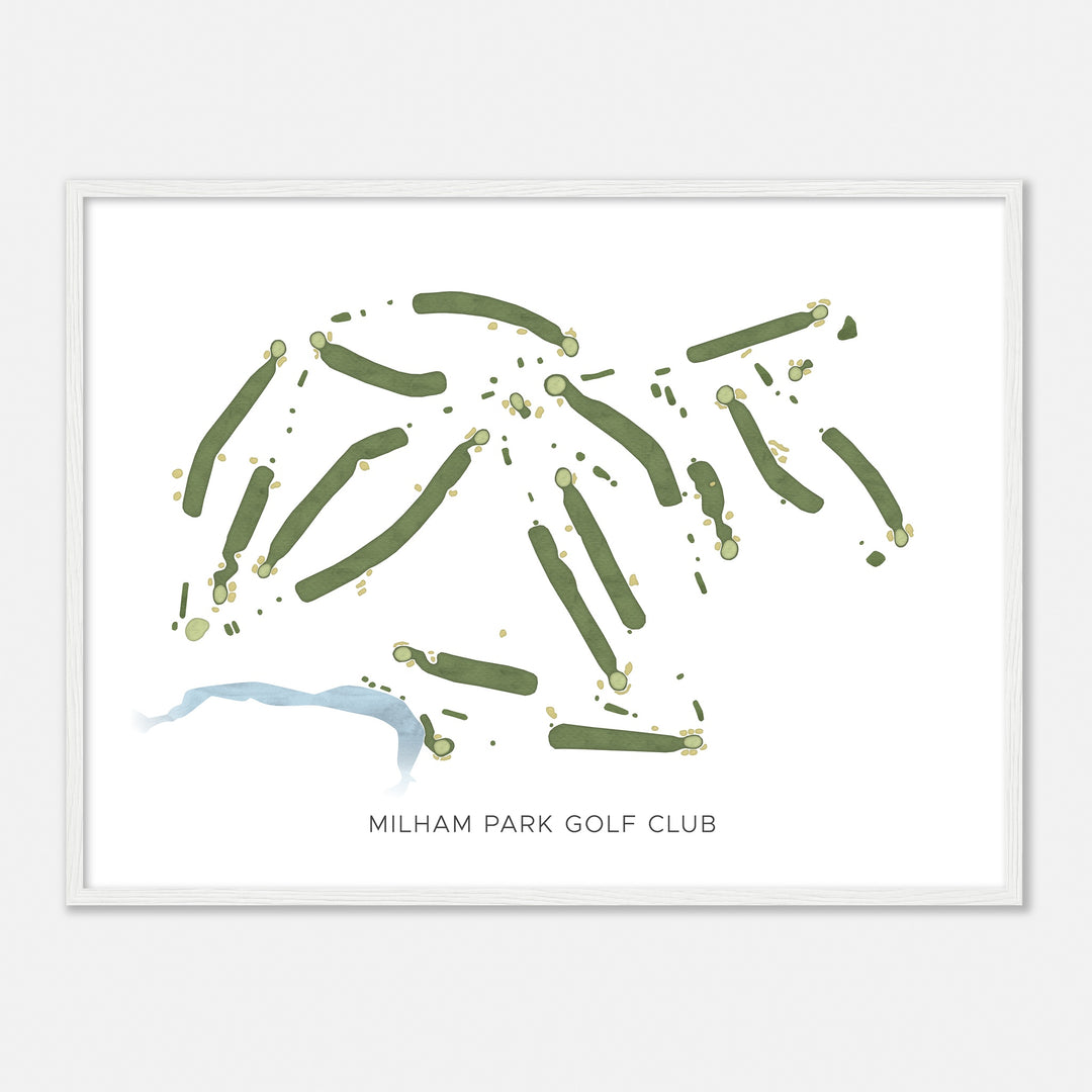 Print of Milham Park Golf Club Modern Map