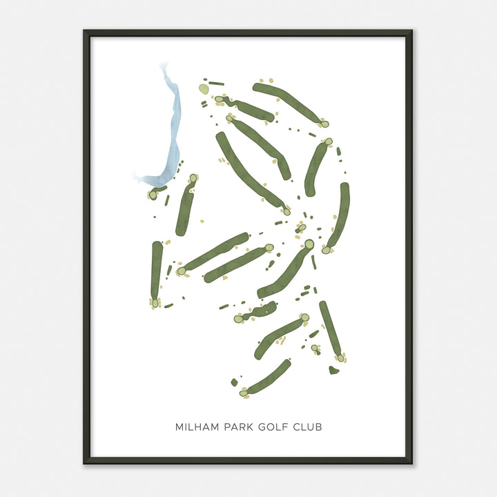 Print of Milham Park Golf Club Modern Map