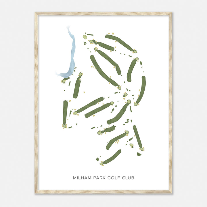 Print of Milham Park Golf Club Modern Map