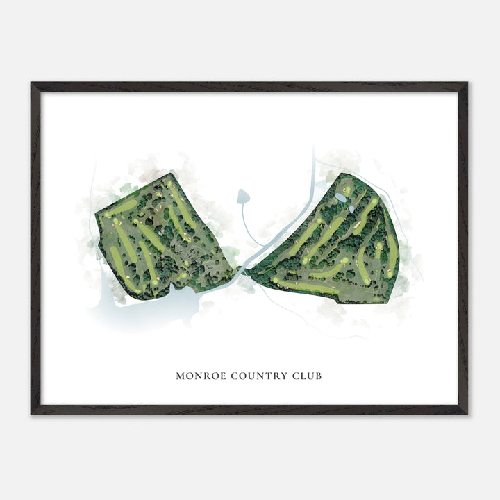 Print of Monroe Country Club Classic Map