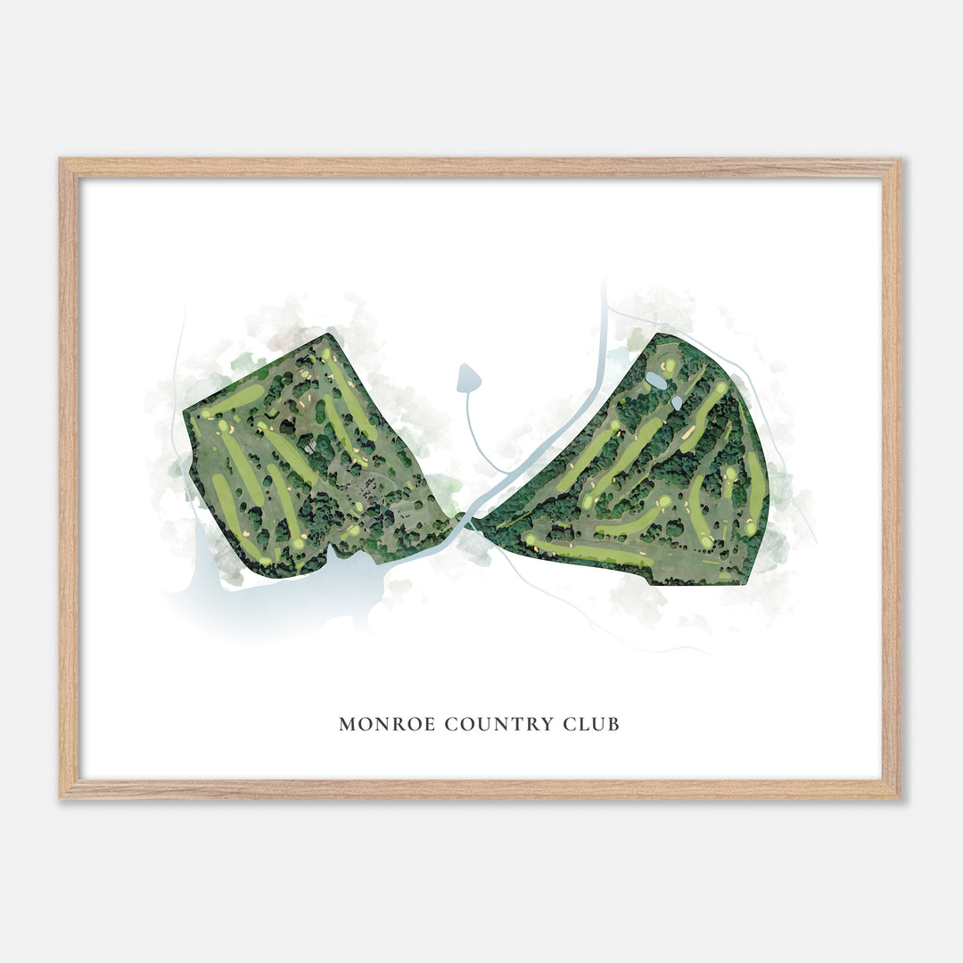 Print of Monroe Country Club Classic Map
