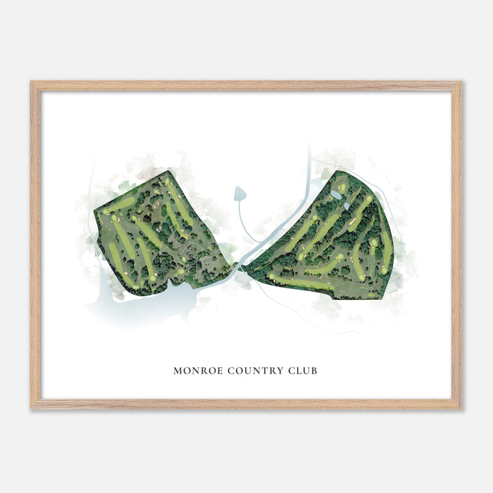 Print of Monroe Country Club Classic Map
