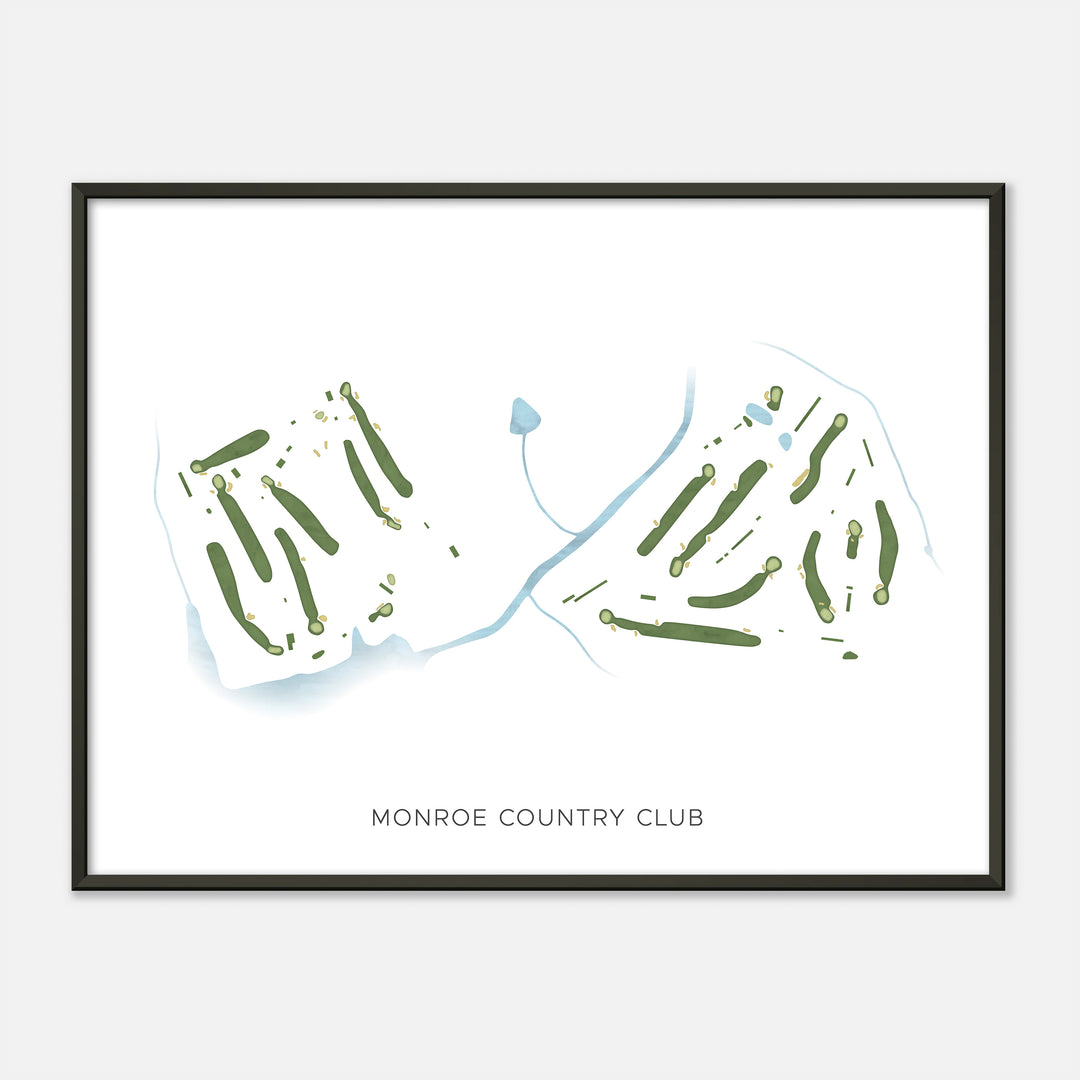 Print of Monroe Country Club Modern Map