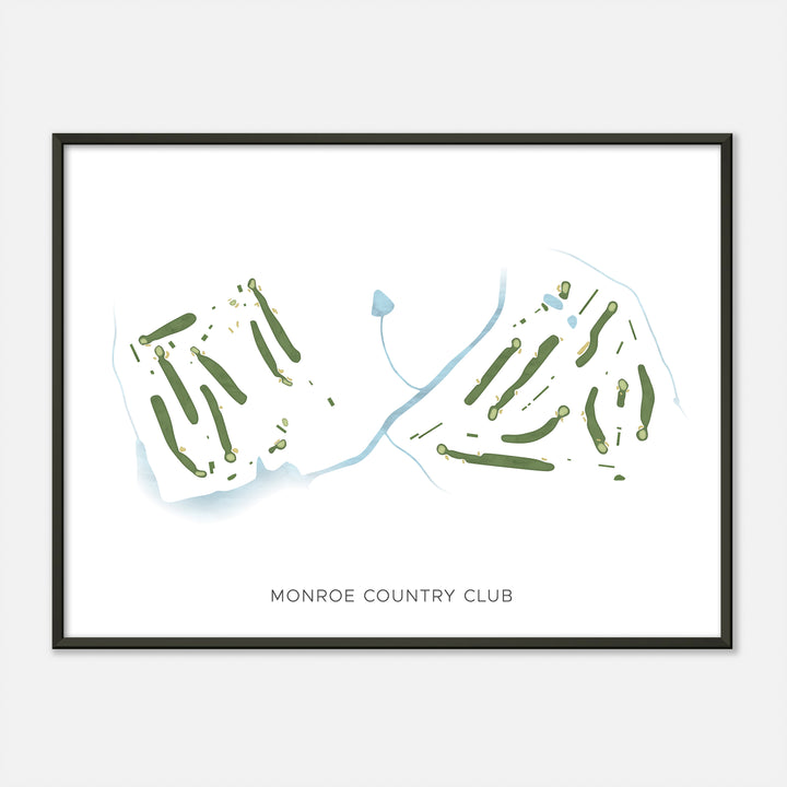 Print of Monroe Country Club Modern Map