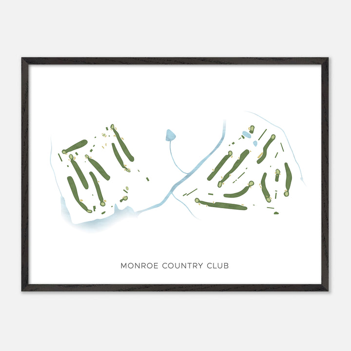 Print of Monroe Country Club Modern Map