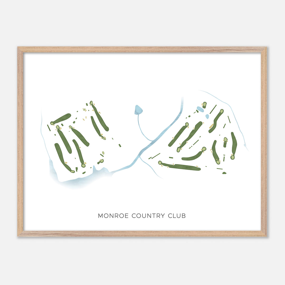 Print of Monroe Country Club Modern Map