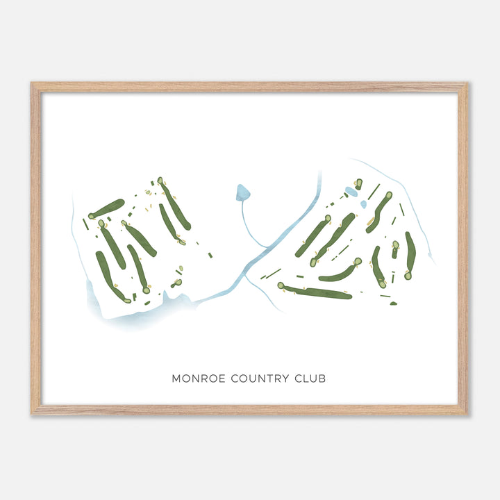 Print of Monroe Country Club Modern Map