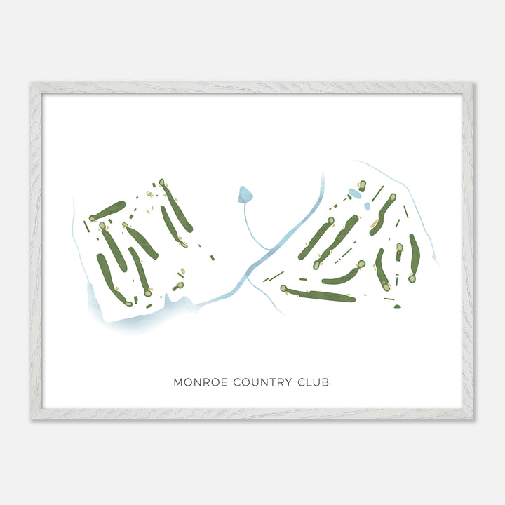 Print of Monroe Country Club Modern Map