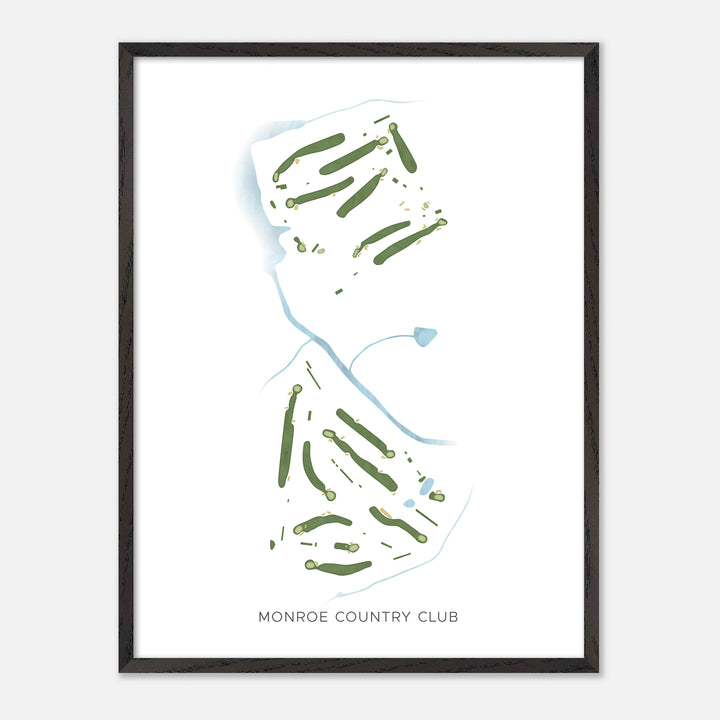 Print of Monroe Country Club Modern Map
