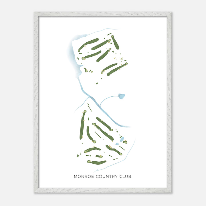 Print of Monroe Country Club Modern Map