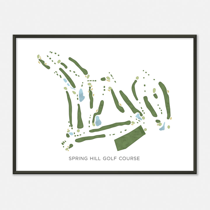 Print of Spring Hill Golf Course Modern Map