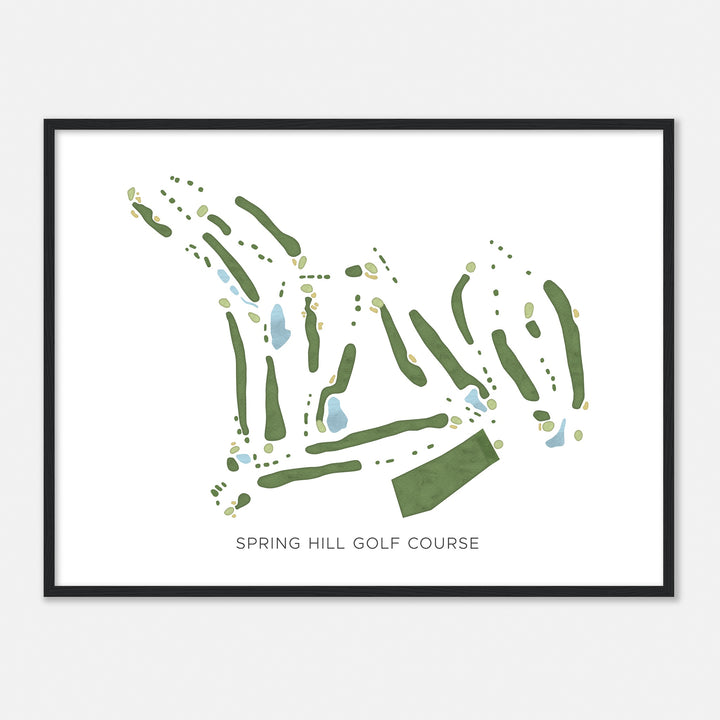 Print of Spring Hill Golf Course Modern Map