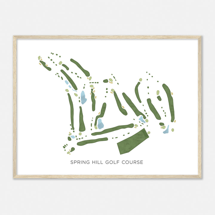 Print of Spring Hill Golf Course Modern Map
