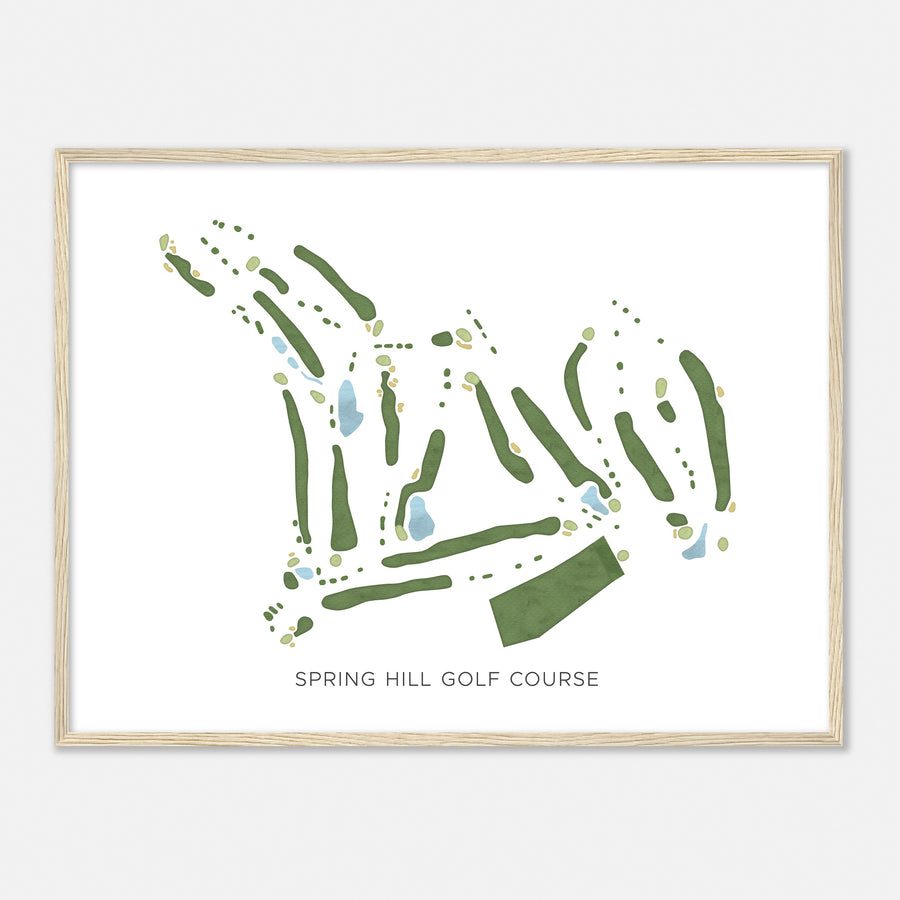 Print of Spring Hill Golf Course Modern Map