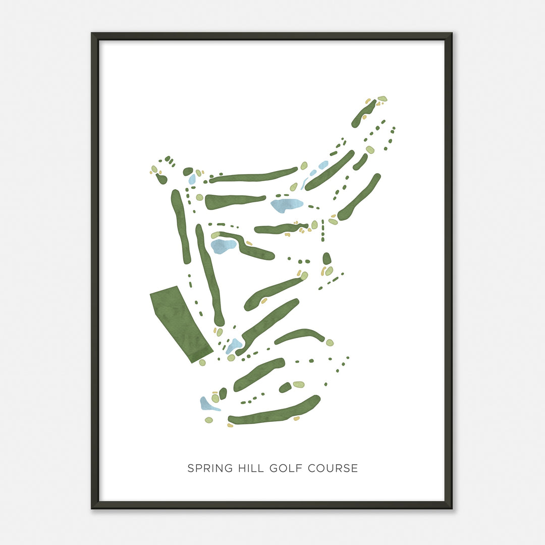 Print of Spring Hill Golf Course Modern Map