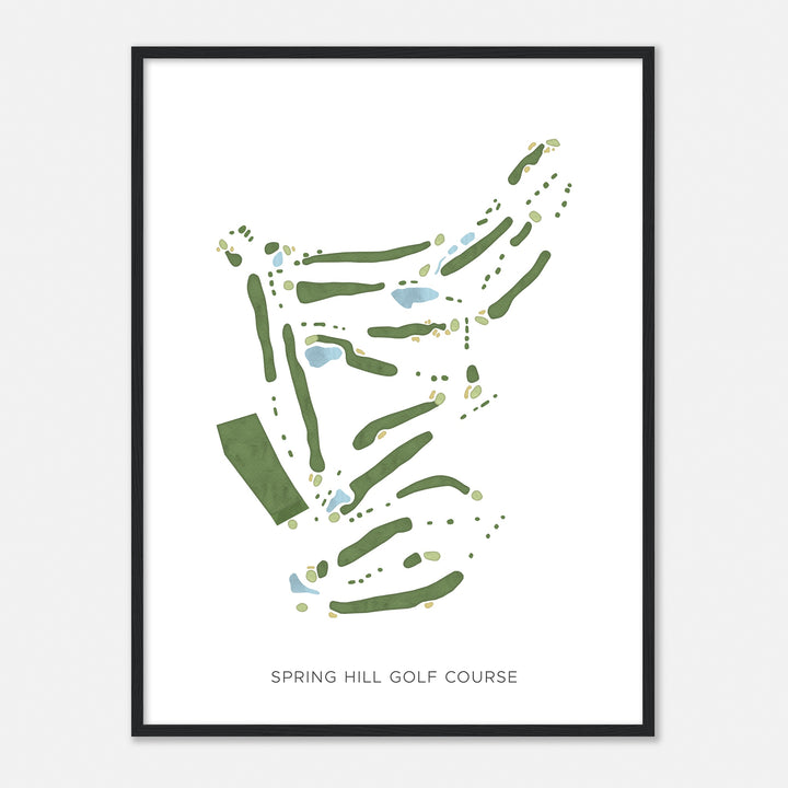 Print of Spring Hill Golf Course Modern Map