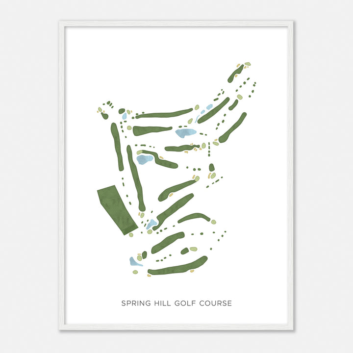Print of Spring Hill Golf Course Modern Map