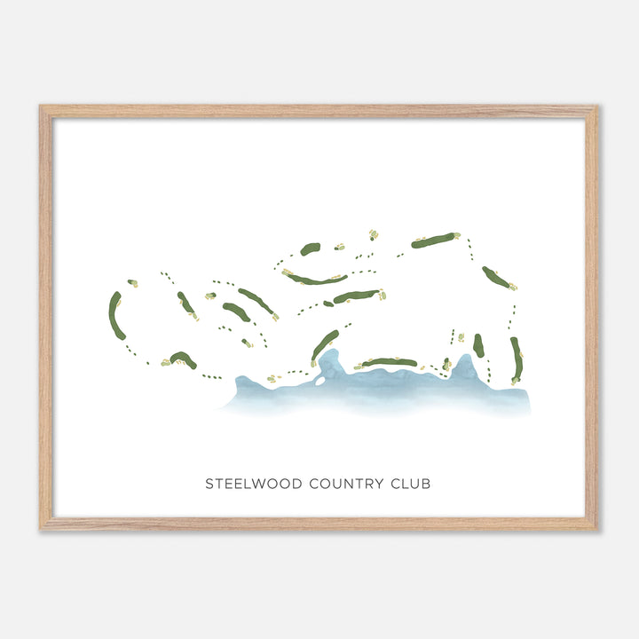 Print of Steelwood Country Club Modern Map
