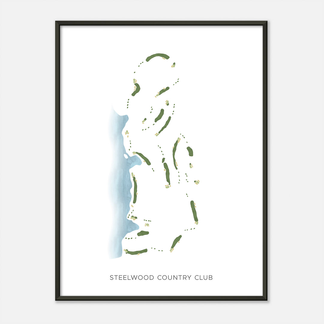 Print of Steelwood Country Club Modern Map