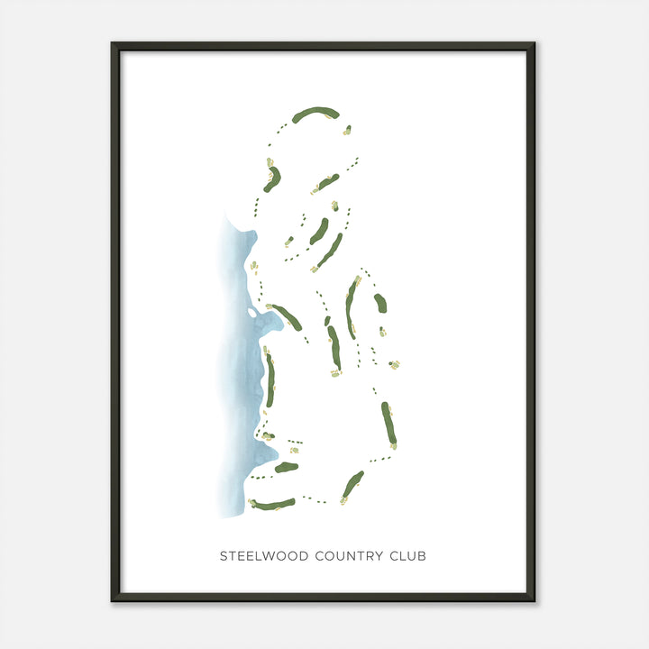 Print of Steelwood Country Club Modern Map