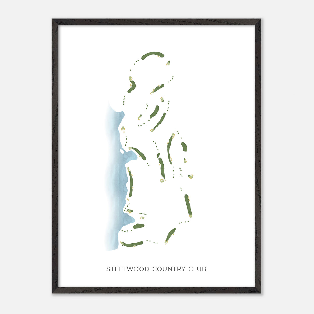 Print of Steelwood Country Club Modern Map