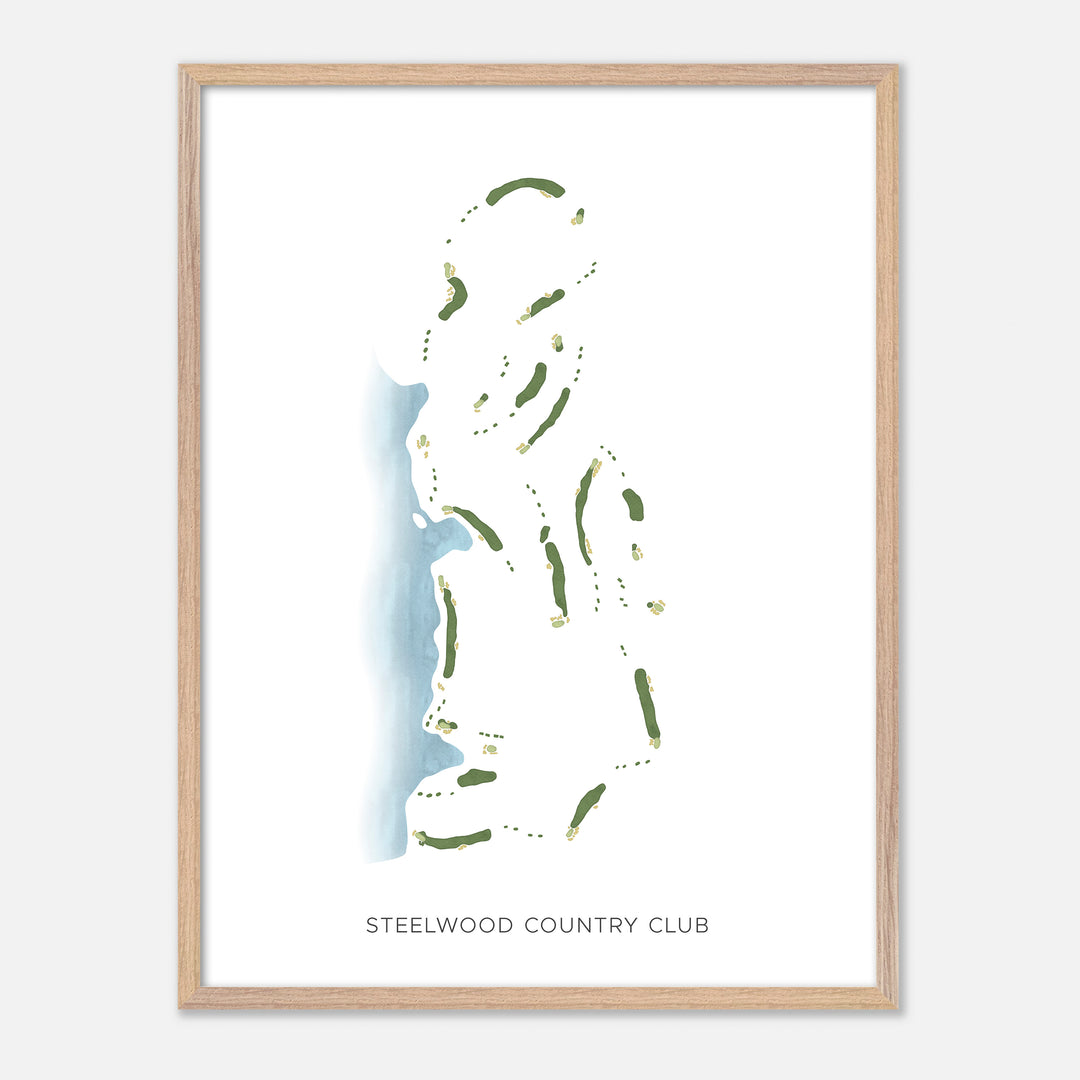 Print of Steelwood Country Club Modern Map