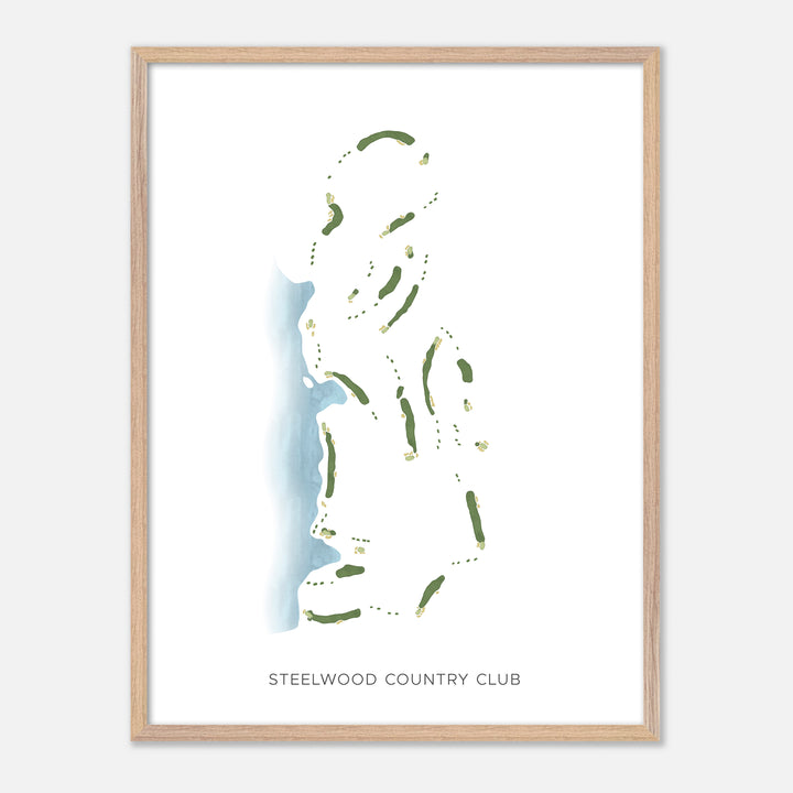 Print of Steelwood Country Club Modern Map